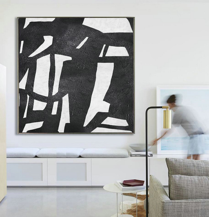 Large Modern Abstract Painting,Oversized Minimal Painting On Canvas - Modern Wall Decor